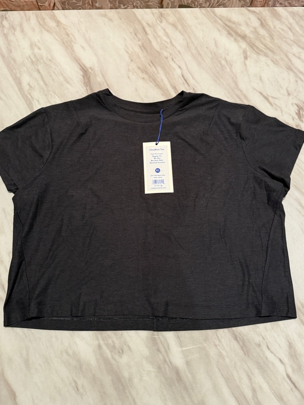 Outdoor Voices Short Sleeve Crop Tee - Black